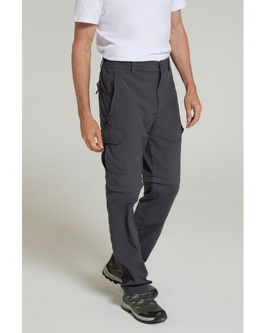 Mountain Warehouse Green 'Explore' Convertible Trousers Quick Drying Fade Resistant Zip Off Pants Polyamide for men