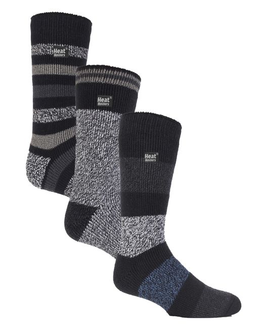 Heat Holders Black 3 Pack Multipack Insulated Thermal Socks For Winter for men