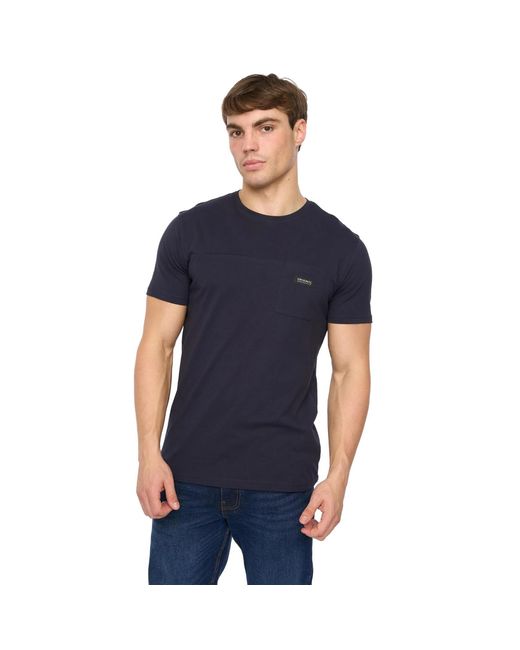 Crosshatch Blue Carritore T-Shirt Cotton for men