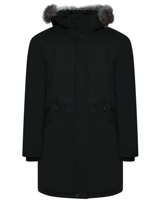 R.LONYR Black Mo Hooded Puffer Jacket for men
