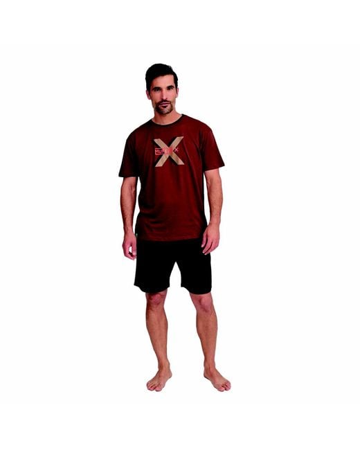 Munich Red Mu9 Short Sleeve Pajamas for men