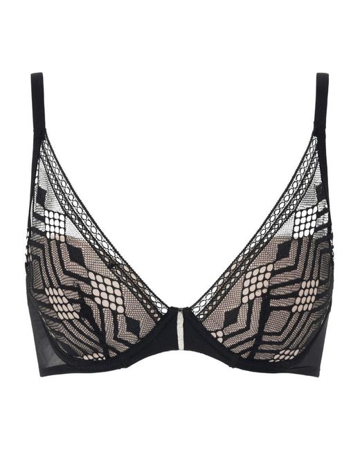 Passionata Black Ondine Plunge T-Shirt Bra