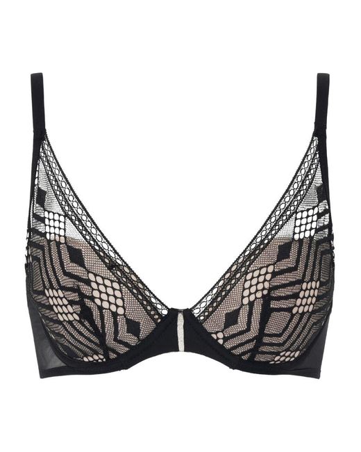 Passionata Black Ondine Plunge T-Shirt Bra