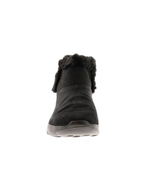 Skechers Black Ankle Boots On The Go Joy Bundle Leather Slip On