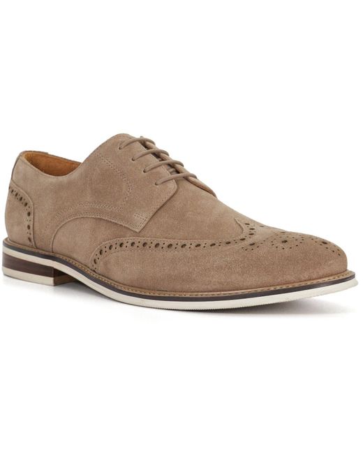 Dune Dune Stanford Wildleder Herren Beigefarbene Brogues Schuhe in Brown für Herren