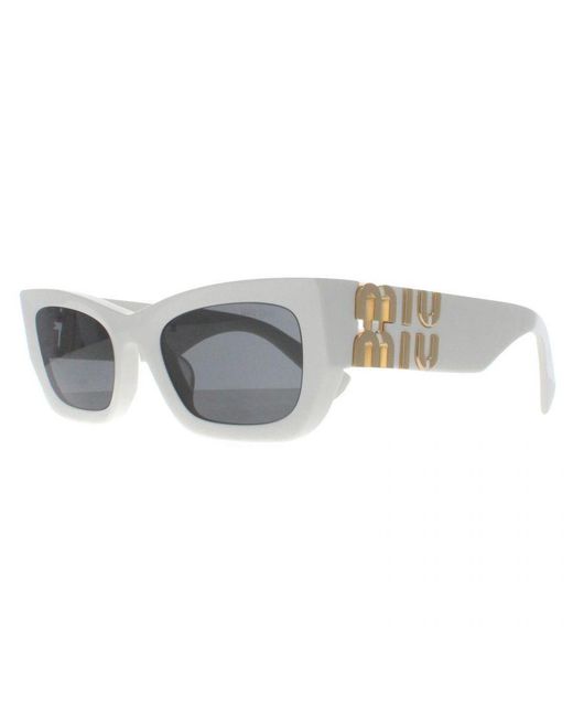 Miu Miu Gray Rectangle Dark Mu09Ws