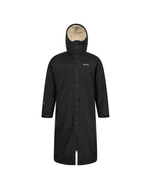 Mountain Warehouse Black Tidal Waterproof Robe () Material_Synthetic for men