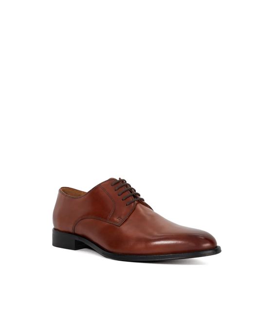 Dune Brown Salisbury Premium Leather Derby Shoes for men