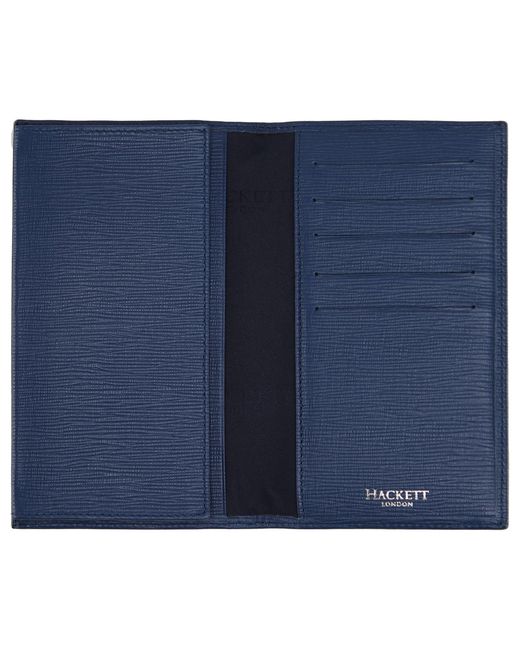 Hackett Blue London Curzon Phone Wallet Leather for men