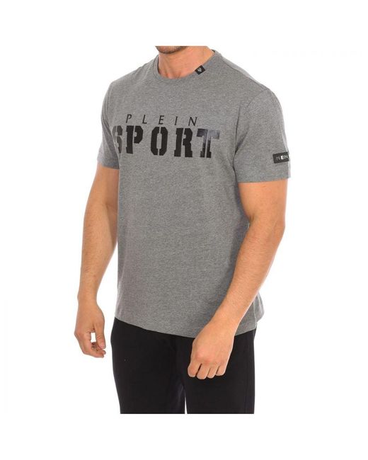 Philipp Plein Gray Tips400 Short Sleeve T-Shirt for men