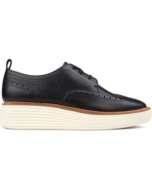 Cole Haan Blue Originalgrand Platform Wingtip Oxford Shoes