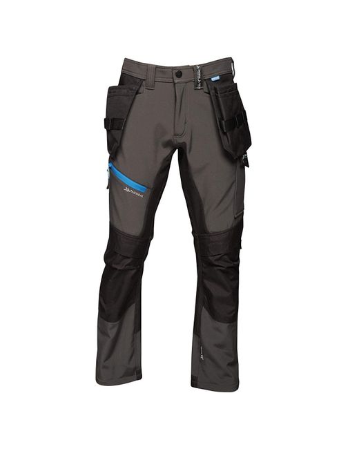 Regatta Gray Strategic Softshell Work Trousers for men
