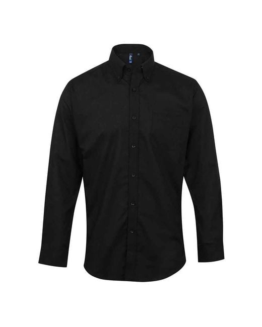 PREMIER Black Signature Oxford Long-Sleeved Formal Shirt for men