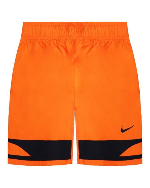 Nike Orange Stretch Waist/ Graphic Logo Shorts 783313 815 for men