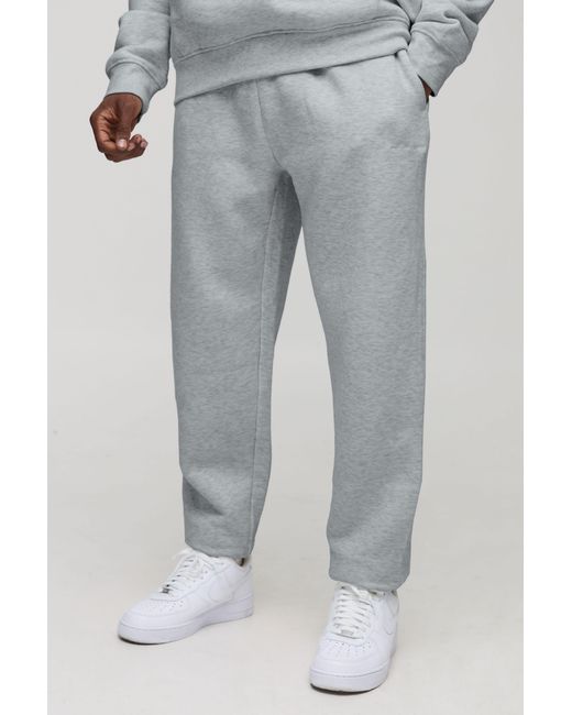BoohooMAN Gray Tall Basic Bm Signature Regular Fit Sweatpants for men
