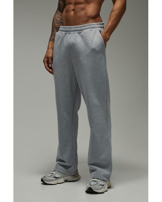 BoohooMAN Gray Active Premium Straight Leg Jogger for men
