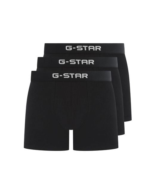 G-Star Black G Tide 3 Pack Plain Design Trunck for men
