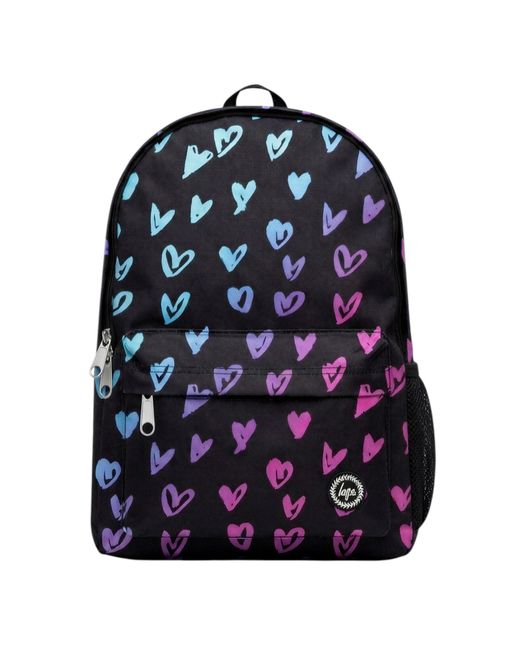 Hype Blue Backpacks Gradient Heart Zip Fastening Multi Textile