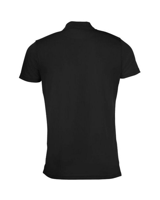 Sol's Black Performer Short Sleeve Pique Polo Shirt for men