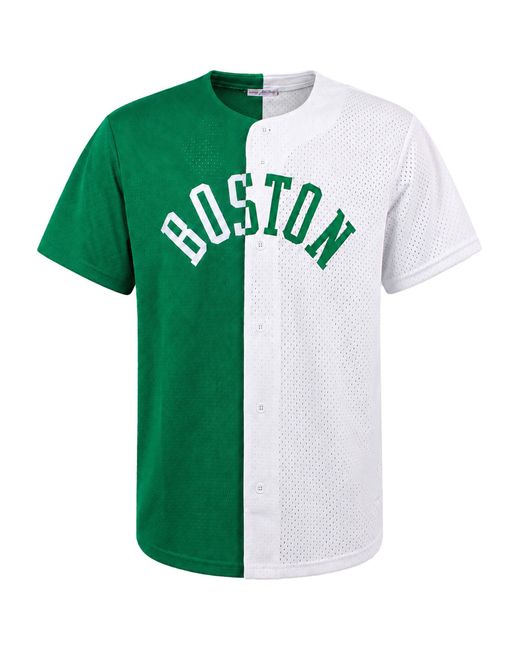 Mitchell & Ness Green Nba Boston Celtics Split Mesh Shirt for men
