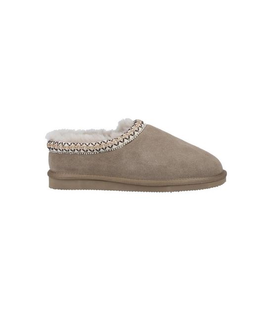Cotswold Gray Ladies Foxmoor Suede Slippers