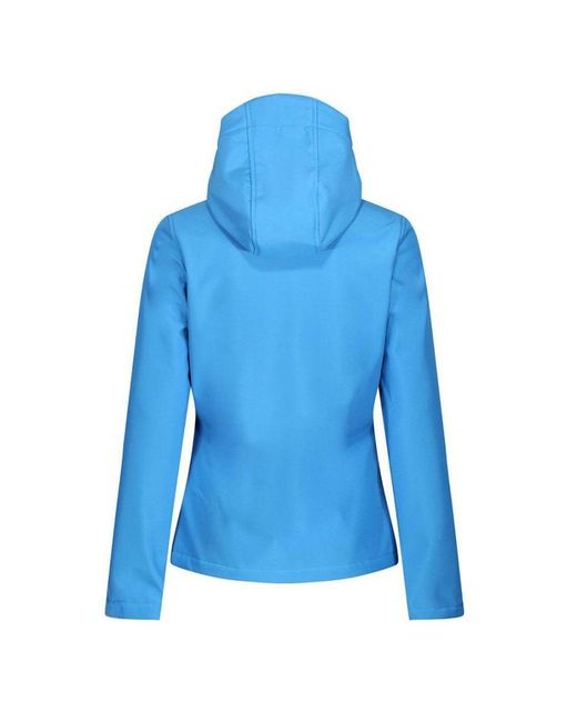 Regatta Blue Ladies Venturer Hooded Soft Shell Jacket (French/