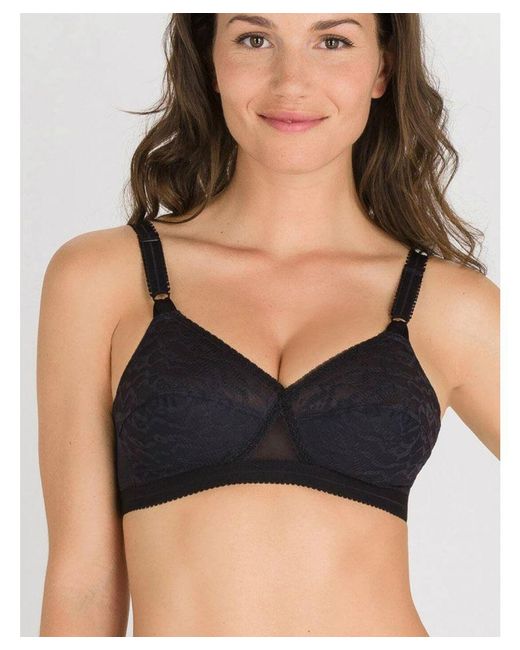 Playtex Black P0165 Cross Your Heart Non-Wired Bra