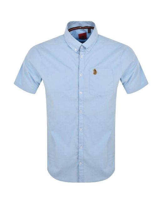 Luke 1977 Blue Iron Bridge Short Sleeve Shirt for men