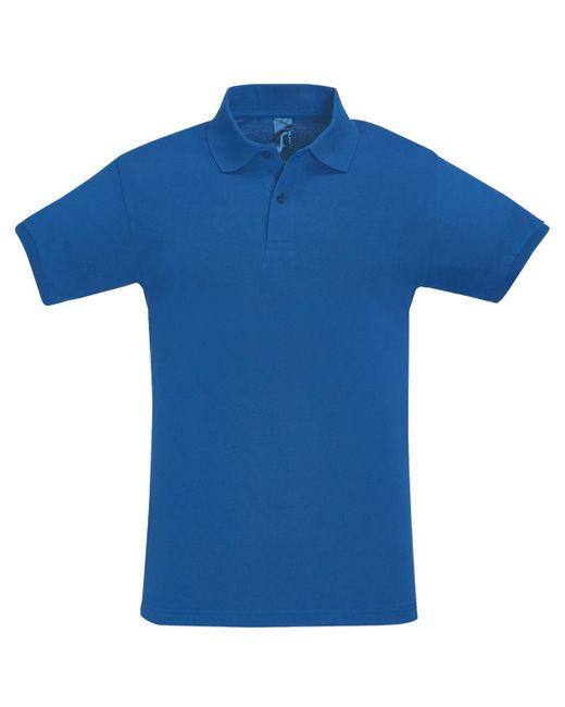 Sol's Blue Perfect Pique Short Sleeve Polo Shirt (Royal) Cotton for men