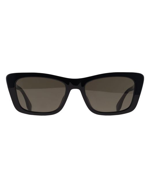 Fendi Black Rectangle Shiny Fe40185I Lettering