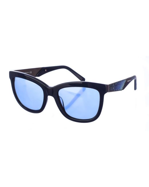 Swarovski Blue Acetate Sunglasses With Oval Shape Sk0125S