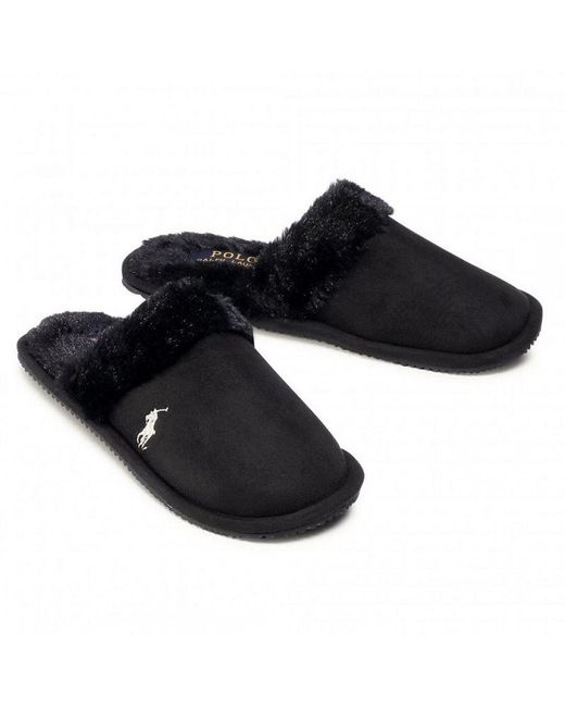 Ralph Lauren Black Summit Scuff Ii Slippers