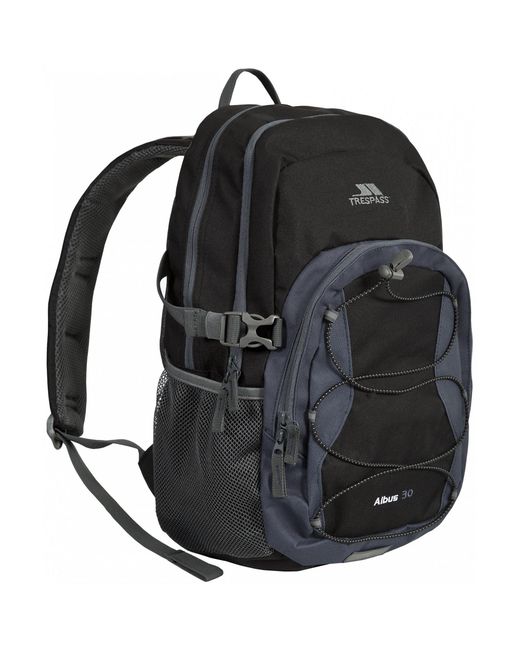 Trespass Black Albus 30 Litre Casual Rucksack/Backpack