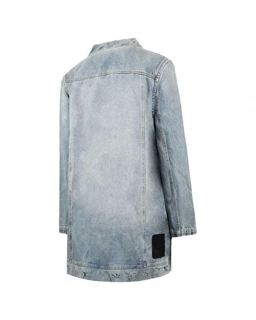 PUMA Blue X Xo Long Sleeve Bleached Denim Kimono 575584 77 for men