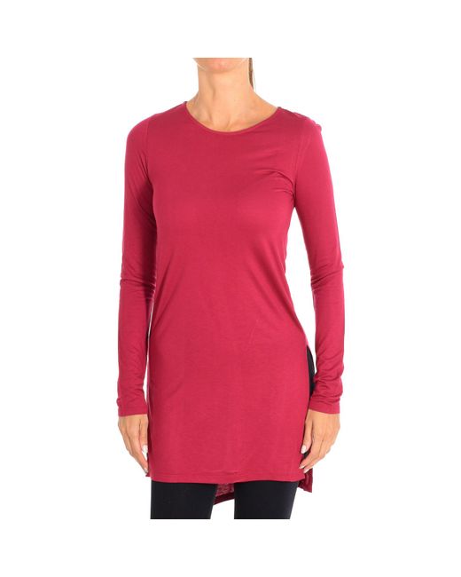 Benetton Red Long Sleeve Round Neck Dress 3I65E1B75