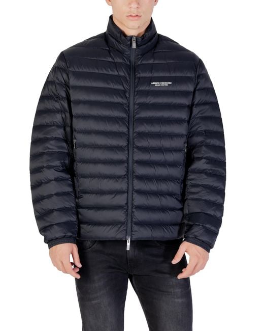 ARMANI EXCHANGE Blue Padded Puffer Jacket for men