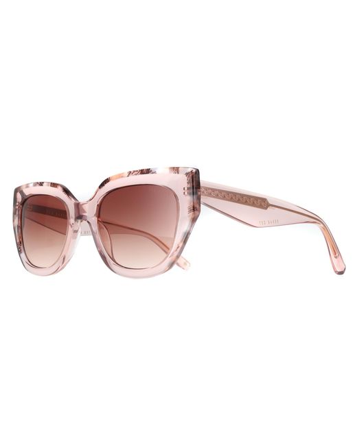 Ted Baker Brown Cat Eye Gloss Crystal Pale Gradient Tb1757 Coral