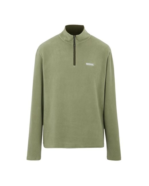 Regatta Green Great Outdoors Thompson Half Zip Fleece Top (Oil) for men