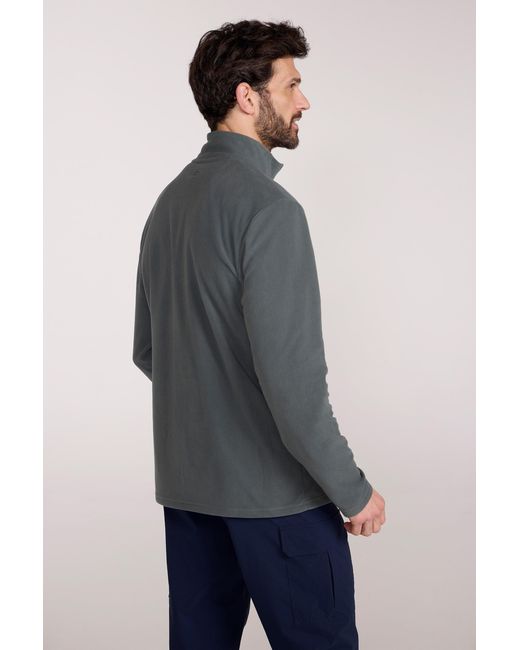 Mountain Warehouse Gray 'Camber' Fleece Jacket Full Zip Quick Dry Layering Sweater for men