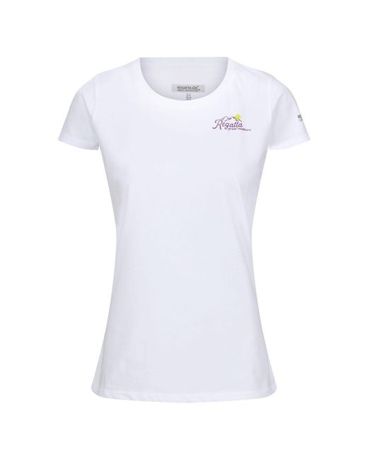 Regatta White Ladies Breezed Iv Back Print T-Shirt