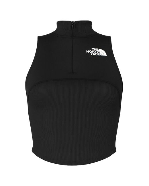 The North Face Black Rib Panel Zip Top