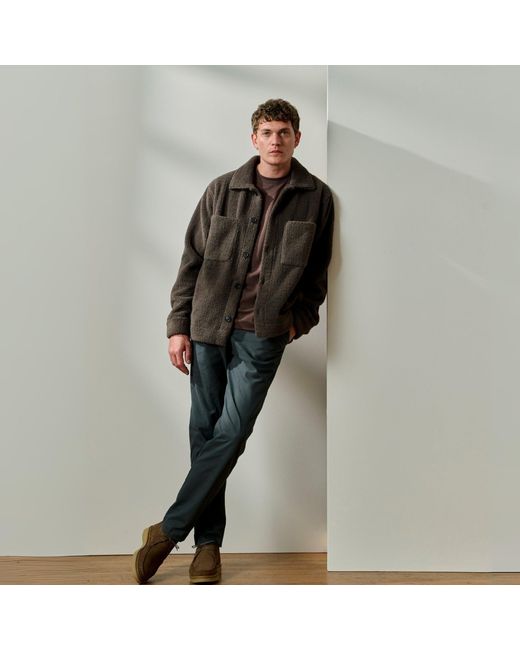 Oliver Sweeney Brown Heavy Weight Fleece Overshirt for men