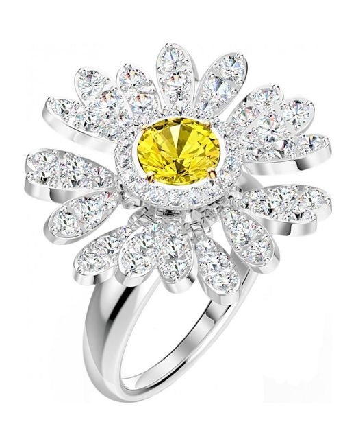 Swarovski Gray 5534936 Ladies Eternal Flower Ring