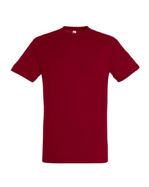 Sol's Red Regent Short Sleeve T-Shirt (Tango) Cotton for men