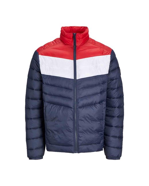 Jack & Jones Blue Puffer Jacket for men