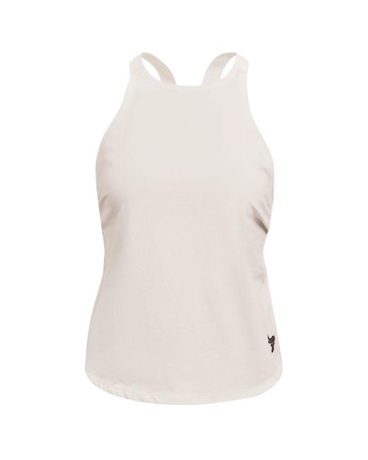 Under Armour White Project Rock Heatgear Tank Top