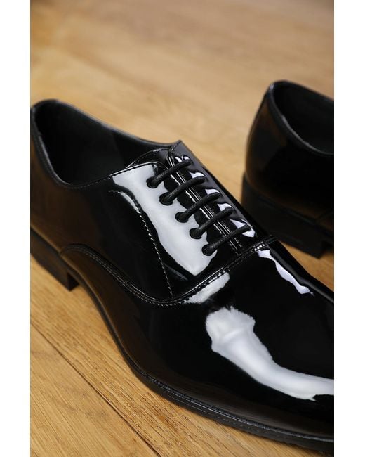 Where's That From Black Nick Oxford Wide Fit Lace Up Work Dress Shoes