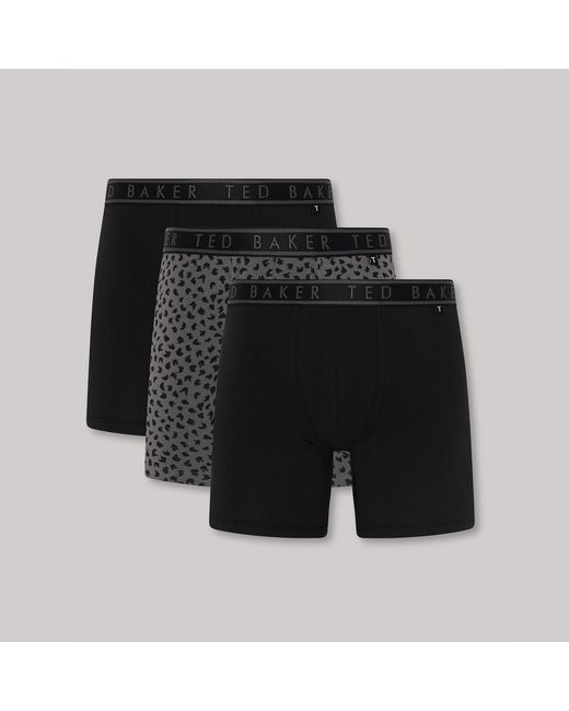 Ted Baker Black 3-Pack Cotton Boxer Briefs Boxer Briefs Multi for men