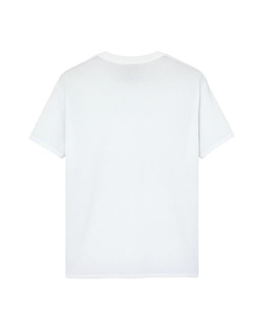 Disney White Mickey Mouse Sketch Cotton T-Shirt for men