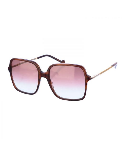 Liu Jo Pink Acetate And Metal Sunglasses With Square Shape Lj734S